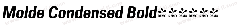 Molde Condensed Bold字体转换